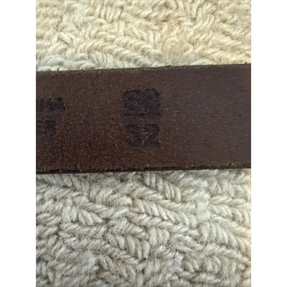 Industria Argentina Brown Handmade Leather Embroidered Gaucho Polo Belt 32